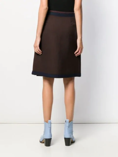 Pre-owned Prada '1990s Pleated Skirt In Brown
