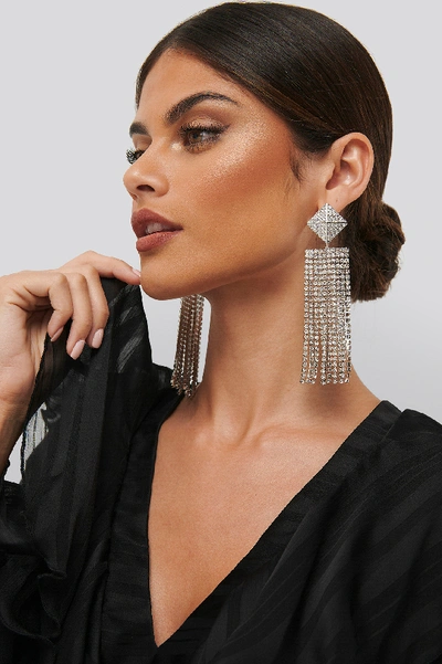 Shop Chloé Strass Earrings - Silver