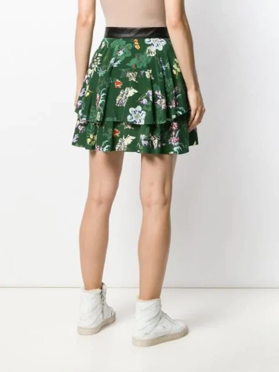 Shop Zadig & Voltaire Jim Printed Mini Skirt In Green