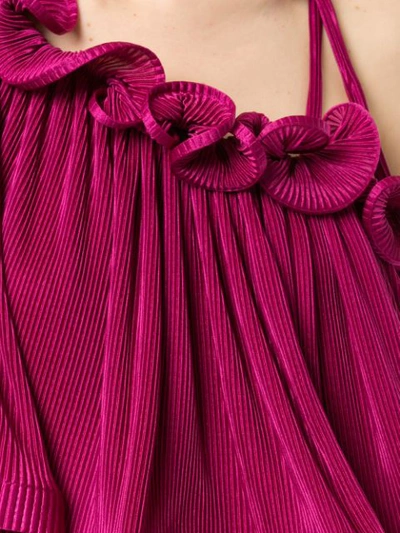 Shop Romance Was Born Bloom Pleat Tiered Dress In Mulberry