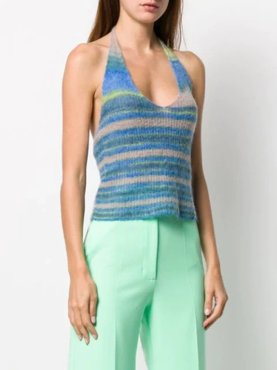 Shop Jacquemus La Maille Tropea Knitted Top In Blue