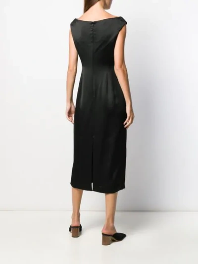Shop Theory Bardot Midi Dress In Black