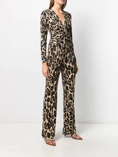 DIANE VON FURSTENBERG LEOPARD PRINT JUMPSUIT 