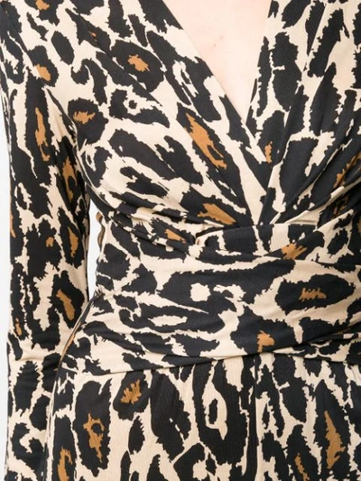 Shop Diane Von Furstenberg Leopard Print Jumpsuit In Brown