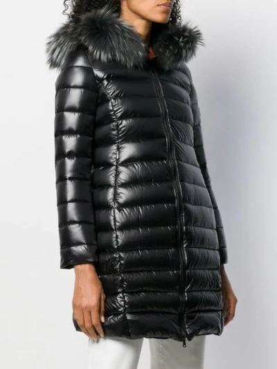 FAUX-FUR HOOD PADDED COAT