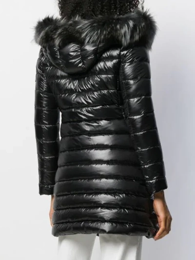 Shop Tatras Faux-fur Hood Padded Coat In Black