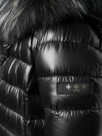 Shop Tatras Faux-fur Hood Padded Coat In Black