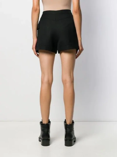 Shop Balmain High-rise Double-breasted Shorts In Black