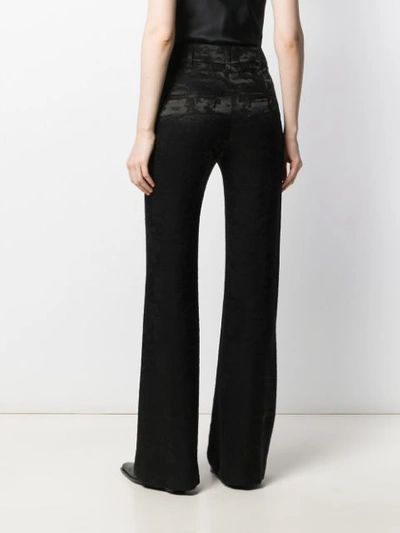 Shop Ann Demeulemeester Minerva High Rise Flared Trousers In 099 Black
