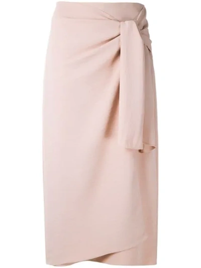 Shop Alcaçuz Mariana Straight Skirt In Pink