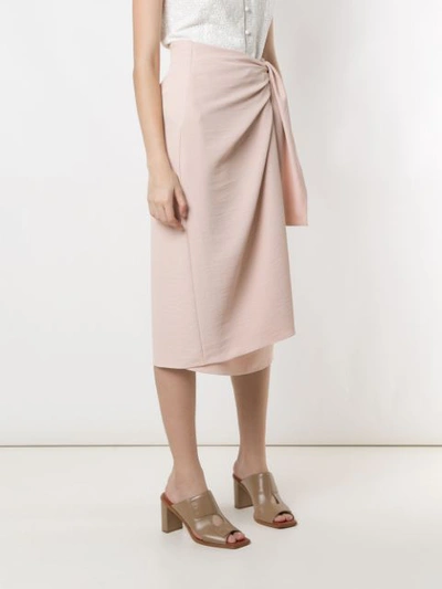 Shop Alcaçuz Mariana Straight Skirt In Pink