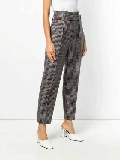 Shop Erdem Nelle Checked Trousers In Blue