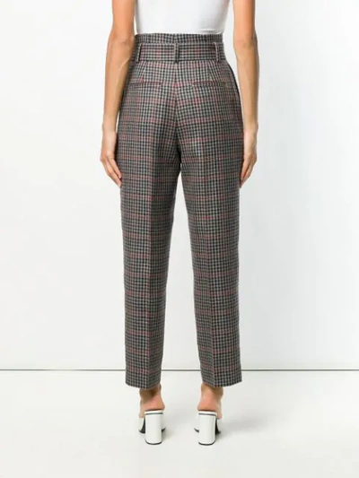 Shop Erdem Nelle Checked Trousers In Blue