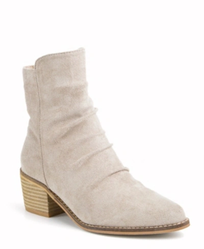 Shop Catherine Malandrino Frances Ankle Bootie Women's Shoes In Taupe Ultr