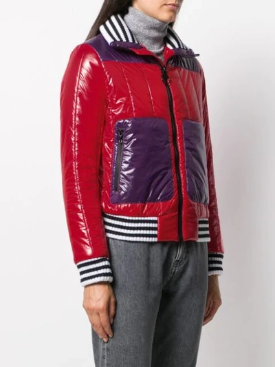 Shop Colmar Colour Block Puffer Jacket In Red