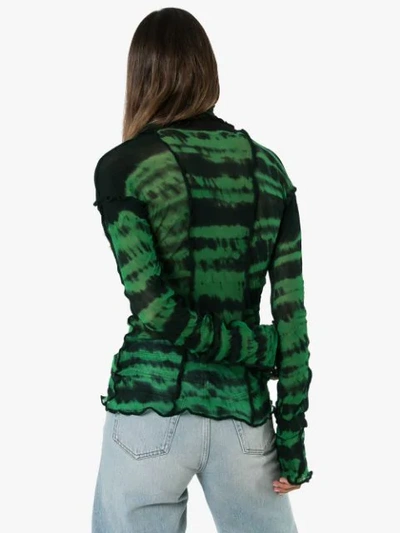 Shop Asai Tie Dye Jersey Top In Green