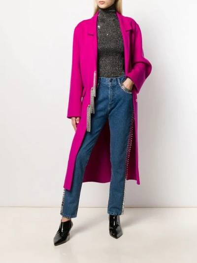 Christopher Kane Embellished Side-stripe Jeans In Blue