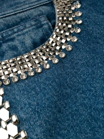 Christopher Kane Embellished Side-stripe Jeans In Blue
