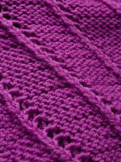 Shop Almaz Velvet Detail Cardigan In Purple