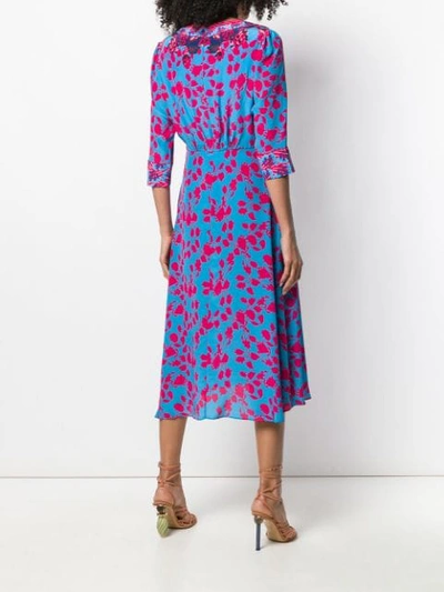 Shop Saloni Multi-print Dress - Blue