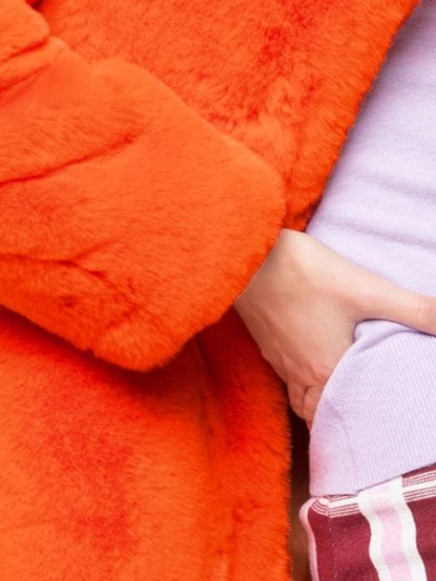 Shop Apparis Sophie Mid-length Coat In Orange