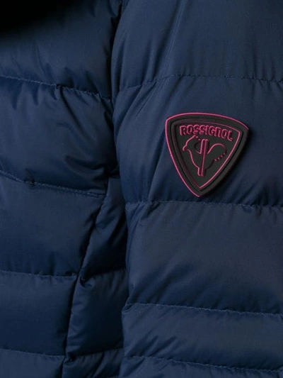 Shop Rossignol Zip-up Quilted Jacket In Blue