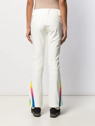 Shop Perfect Moment Chevron Flared Trousers In White