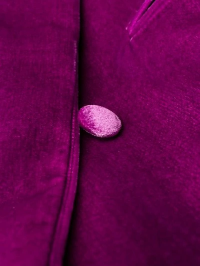 Shop Almaz Double Breasted Blazer In Purple