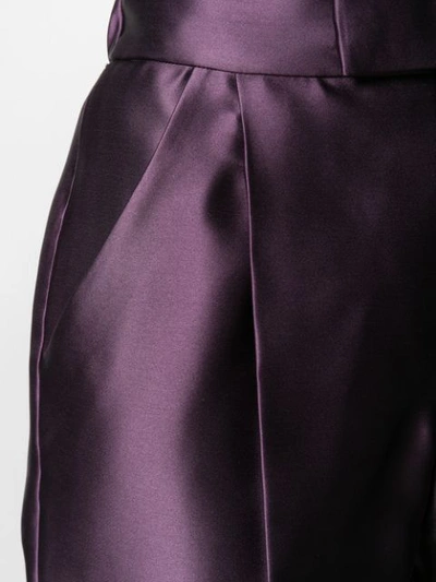 Shop Tom Ford Rolled Hem Tailored Trousers In Purple