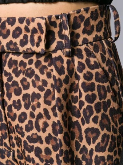 Shop Sara Battaglia Leopard Print Trousers In Brown