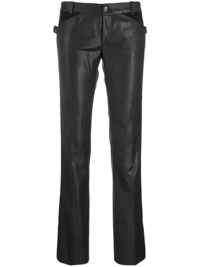 Pre-owned Balenciaga 2000's Panelled Straight Trousers In Black