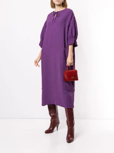 Shop Muller Of Yoshiokubo Loose Fit Smock Dress In Purple