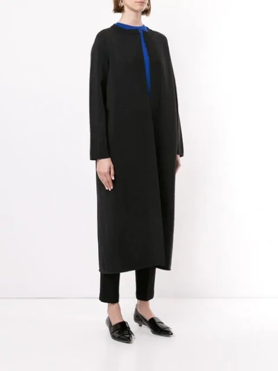 Shop Anteprima Doppio Diamante Long Cardigan In Black