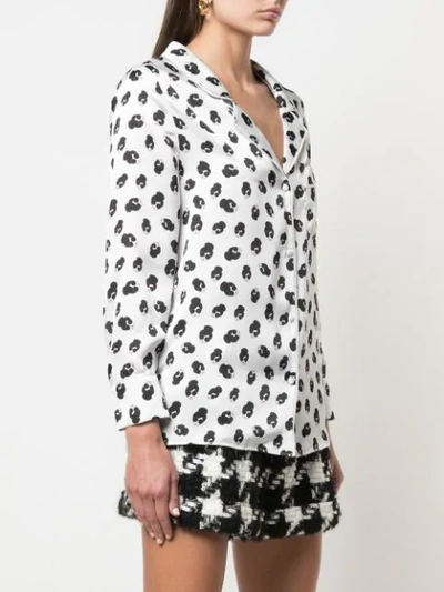 Shop Alice And Olivia Patterned Pajama-style Top In White
