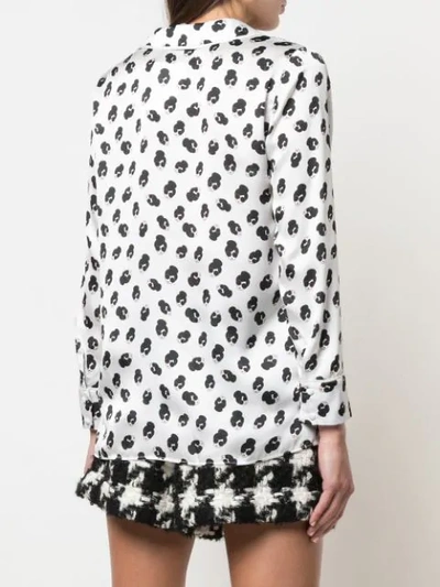 Shop Alice And Olivia Patterned Pajama-style Top In White