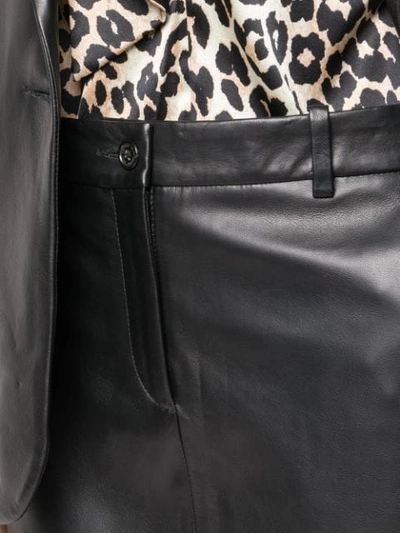 Shop Nili Lotan Leather Mini Skirt In Black