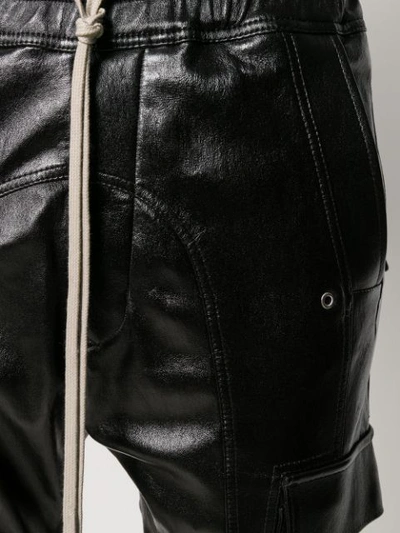 Shop Rick Owens Stitched Panel Tapered Trousers In Black