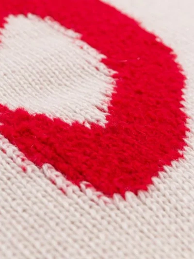 Shop Semicouture Two-tone Logo Knit Sweater In G30-0 Succodimelograno