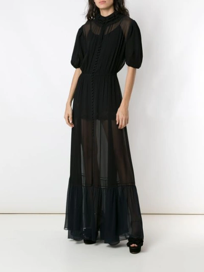 Shop Andrea Bogosian Poli Couture Silk Gown In Black