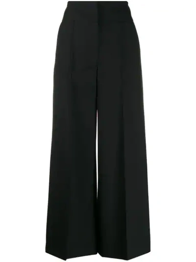 Shop Stella Mccartney High-waisted Wide Leg Trousers In Black