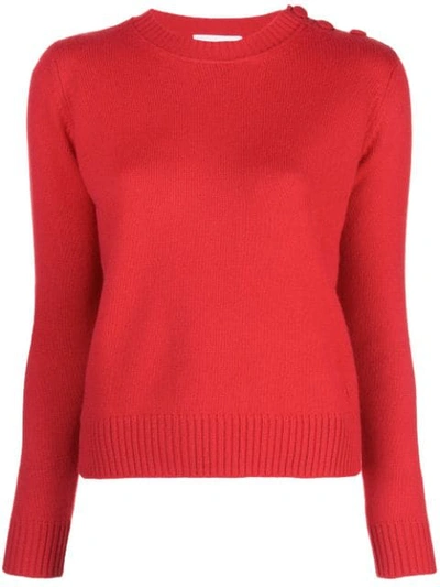 Shop Alexandra Golovanoff Fitted Knit Jumper In Red