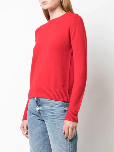 Shop Alexandra Golovanoff Fitted Knit Jumper In Red