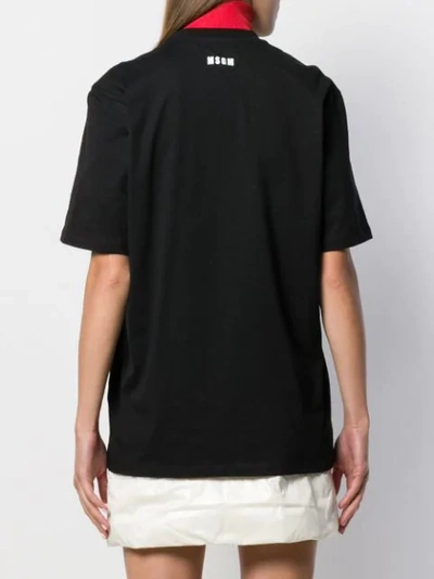 Shop Msgm Embellished Flash T-shirt In Black