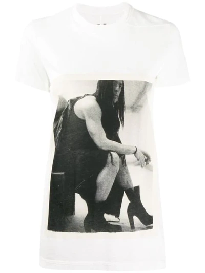 Shop Rick Owens Drkshdw Photographic Print T-shirt In White