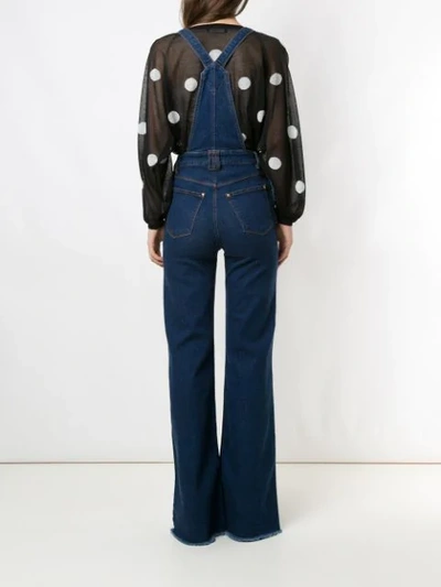 Shop Amapô Julieta Denim Dungarees In Blue