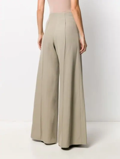 Shop Kwaidan Editions Tailored Style Wide-leg Trousers In Neutrals