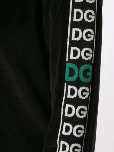 Shop Dolce & Gabbana Star Patterned Textured Cardigan In Black