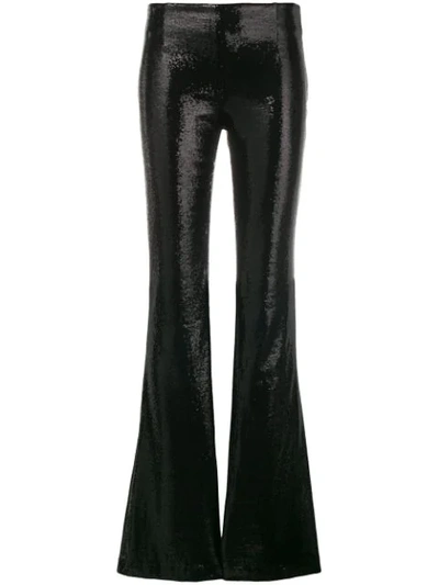 Shop Galvan Galaxy Sequin Trousers In Black