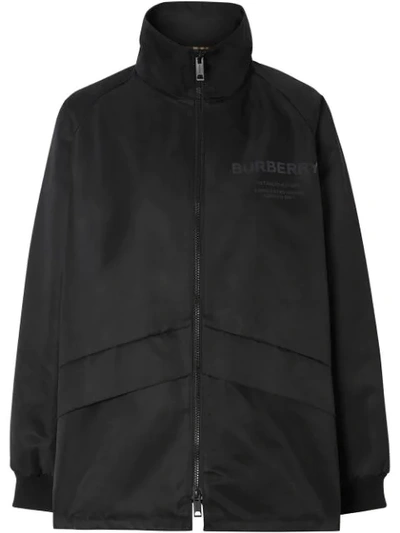 Shop Burberry Lightweight Funnel-neck Jacket In Black
