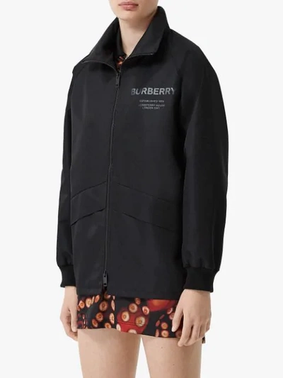 Shop Burberry Lightweight Funnel-neck Jacket In Black